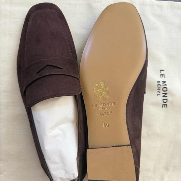 Le Monde Beryl Soft Suede Penny Loafers - Picture 2 of 8